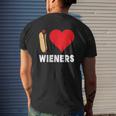 Hot Dog I Love Wieners Heart Dog Christmas Dog Dad For Animal Lovers Mens Back Print T-shirt Gifts for Him
