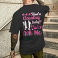 Housekeeper Maid Service Household Need A Cleaning Lady Men's T-shirt Back Print Funny Gifts