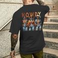 Howdy Black Cowgirl Western Rodeo Melanin Black History Men's T-shirt Back Print Funny Gifts