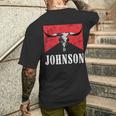 Howdy Cojo Western Style Team Johnson Family Reunion Men's T-shirt Back Print Gifts for Him