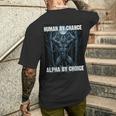 Human By Chance Alpha By Choice Alpha Wolf Women Men's T-shirt Back Print Gifts for Him