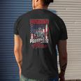 Husband Daddy Protector Hero Veterans Day Mens Back Print T-shirt Gifts for Him