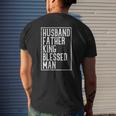 Husband Father King Blessed Man Black Pride Dad Mens Back Print T-shirt Gifts for Him