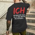 Ich Beobachte Euch Alle Und Mache NotizenT-Shirt mit Rückendruck Geschenke für Ihn