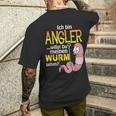 Ich Bin Angler, Willst Du Mein Wurm Sehen Kurzärmliges Herren-T-Kurzärmliges Herren-T-Shirt, Schwarz Geschenke für Ihn