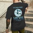 Ich Bin Eine Hexe Ich Darf Das Hexen Fliegen T-Shirt mit Rückendruck Geschenke für Ihn