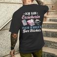 Ich Bin Erzieherin German Language T-Shirt mit Rückendruck Geschenke für Ihn