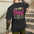 Ich Bin Nicht Schwul Aber 20$ Sind 20$ Bachelor Party T-Shirt mit Rückendruck Geschenke für Ihn