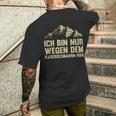 Ich Bin Nur Wegen Dem Kaiserschmarrn Hier Kurzärmliges Herren-T-Kurzärmliges Herren-T-Shirt, Lustiges Motiv Tee Geschenke für Ihn