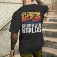 Ich Bin Selten Radlos Radloß Retro Bicycle Cycling T-Shirt mit Rückendruck Geschenke für Ihn