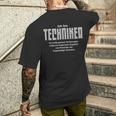 Ich Bin Techniker I Macho Outfit For Real Craftsmen Kerle T-Shirt mit Rückendruck Geschenke für Ihn