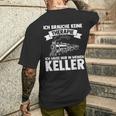 Ich Brauche No Therapie Ich Muss Nur In Meine Keller Ich T-Shirt mit Rückendruck Geschenke für Ihn