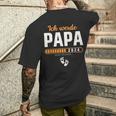 Ich Werde Papa 2024 Surprise Du Wirst Papa 2024 T-Shirt mit Rückendruck Geschenke für Ihn