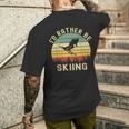 I'd Rather Be Skiing Retrointage Skifahrer Ski Herren Papa Jungen T-Shirt mit Rückendruck Geschenke für Ihn