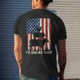 I'd Smoke That American Flag Bbq Barbecue Grilling Mens Back Print T-shirt Gifts for Him