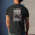 I'm Dad Grandpa & Veteran Flag Soldiers Vintage Men Mens Back Print T-shirt Gifts for Him