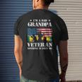 I'm A Dad Grandpa Veteran Nothing Scares Me Flag Mens Back Print T-shirt Gifts for Him