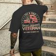 I'm A Dad Great Grandpa And A Veteran Nothing Scares Me Men Men's T-shirt Back Print Gifts for Him