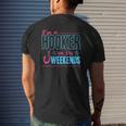 I'm A Hooker On The Weekends Dad Joke Fishing Gear Mens Back Print T-shirt Gifts for Him