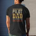 I'm A Pilot Dad Father's Day Vintage Aviator Dad Mens Back Print T-shirt Gifts for Him