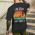 I'm Sexy And I Mow It Gardening Sunset Vintage Men's T-shirt Back Print Funny Gifts