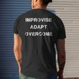 Improvise Adapt Overcome Army Military Motivation Mens Back Print T-shirt Gifts for Him