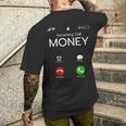 Incoming Call Money Is Calling Hustler Cash Phone Men's T-shirt Back Print Gifts for Him