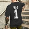 Ines Supporter Numéro 1 Biggest Fan T-shirt imprimé au dos Cadeaux pour lui