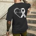 Infertility Awareness Heart Orange Ribbon Ivf Transfer Day Men's T-shirt Back Print Gifts for Him