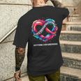 Infinity Heart Love Needs No Words Autism Awareness Tie Dye Men's T-shirt Back Print Gifts for Him
