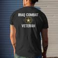 Iraq Combat Veteran Mens Back Print T-shirt Gifts for Him