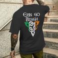 Ireland Celtic Trinity Knot Triquetra Irish Erin Go Bragh Men's T-shirt Back Print Gifts for Him