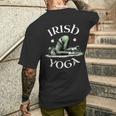 Irish Yoga Festive Green St Paddy's Day Humor Men's T-shirt Back Print Gifts for Him