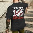 It's My 10Th Birthday Baseball Player 10 Years Old Boys Bday Men's T-shirt Back Print Gifts for Him