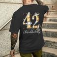 It's My 42Th Birthday Queen 42 Years Old Shoes Crown Diamond Men's T-shirt Back Print Gifts for Him