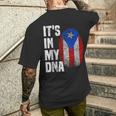 It's In My Dna Puerto Rico Flag Puerto Rican Fingerprint Men's T-shirt Back Print Gifts for Him