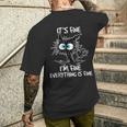 It's Fine I'm Fine Everything Is Fine Cat Men's T-shirt Back Print Gifts for Him