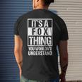 It's A Fox Thing You Wouldn't Understand Family Name Men's T-shirt Back Print Gifts for Him
