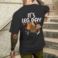It's Leg Day Turkey Running Thanksgiving Men's T-shirt Back Print Gifts for Him