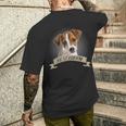 Jack Russel Terrier Best Friend Dog Portrait T-Shirt mit Rückendruck Geschenke für Ihn