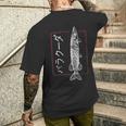 Japón Clásico Pez De Agua Salada Para Hombre Barracuda Pesca Para Hombre Camiseta Hombre Estampado Espalda Regalos para él