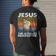 Jesus The Ultimate Deadlifter Fitness Vintage Men's T-shirt Back Print Gifts for Him