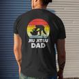 Jiu Jitsu Dad Sunset Retro Brazilian Martial Arts Men Mens Back Print T-shirt Gifts for Him