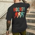 Jugador De Hockey Sobre Hielo Para Niños Retro Camiseta Hombre Estampado Espalda Regalos para él