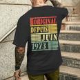 Juin 1973 51 Ans Cadeau Anniversaire Homme Juin 1973 T-shirt imprimé au dos Cadeaux pour lui