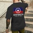 June 19 1865 Black Freedom Black History Junenth Flag Men's T-shirt Back Print Gifts for Him