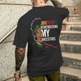Junenth African American Freedom Black History Ancestors Men's T-shirt Back Print Gifts for Him