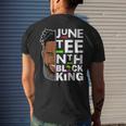 Junenth Black King Melanin Father Dad Men Son Dad Da Boys Mens Back Print T-shirt Gifts for Him