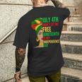 Junenth Is My Independence Day Black History Civil Rights Men's T-shirt Back Print Gifts for Him