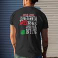 Juneteenth 1865 Because My Ancestors Weren't Free In 1776 Not July 4Th Mens Back Print T-shirt Gifts for Him